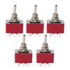 5Pcs ONON 2 Position Toggle Switch 3PDT 9 Pin 6mm 2A250VAC 5A125VAC