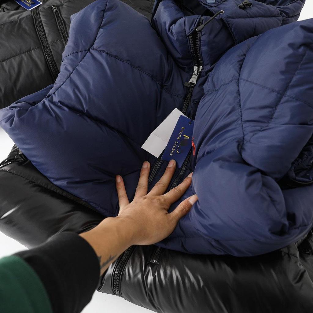 RL War Horse Embroidered Hooded Windproof Water-Repellent Down Jacket for Men & Women