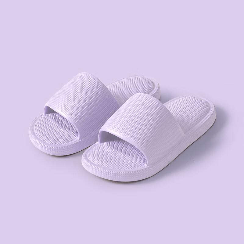 Jieliya Классические клетчатые толстоподошвенные EVA шлепанцы для ванной 39-40 фиолетовый