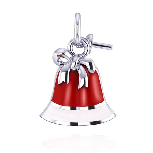 

CLUCI Christmas Bell Women Necklace Bracelet Pendant Sterling 925 Sliver Lovely Christmas Gift Pendant SP389SB срібний