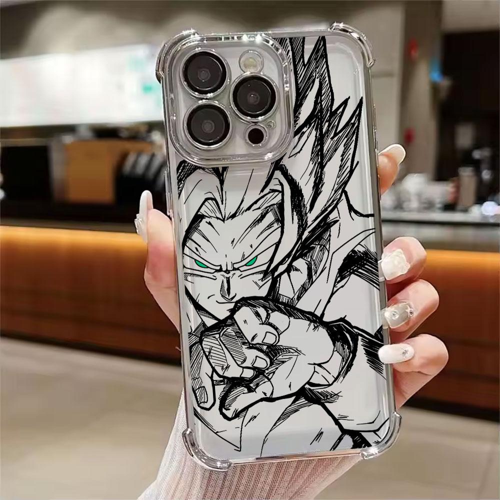 Cool Vegeta Goku Dragons Balls Art Phone Case for iPhone 11 13 15 16 17 Pro Max 14 Plus 17Air 16E 13 Pro 12 Mini 11 Clear Cover