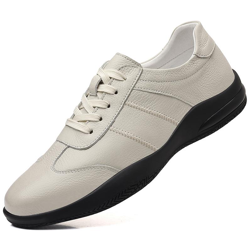 

Модные летние перфорированные высококачественные мужские дышащие нескользящие спортивные туфли из натуральной кожи Мужские удобные мягкие оксфорды на плоской подошве 44 белый