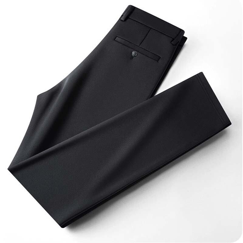 Hengyuanxiang Men's Straight-Leg Business Casual Trousers