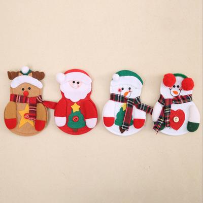 4pcs Snowman Kitchen Tableware Holder Bag Party Gift Xmas Ornament
