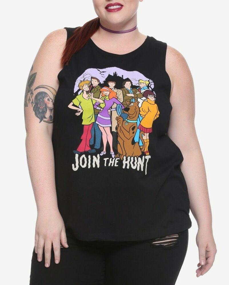 

Scoobynatural Сверхъестественное Scooby-Doo Group Плюс Размер Майка Футболка Унисекс