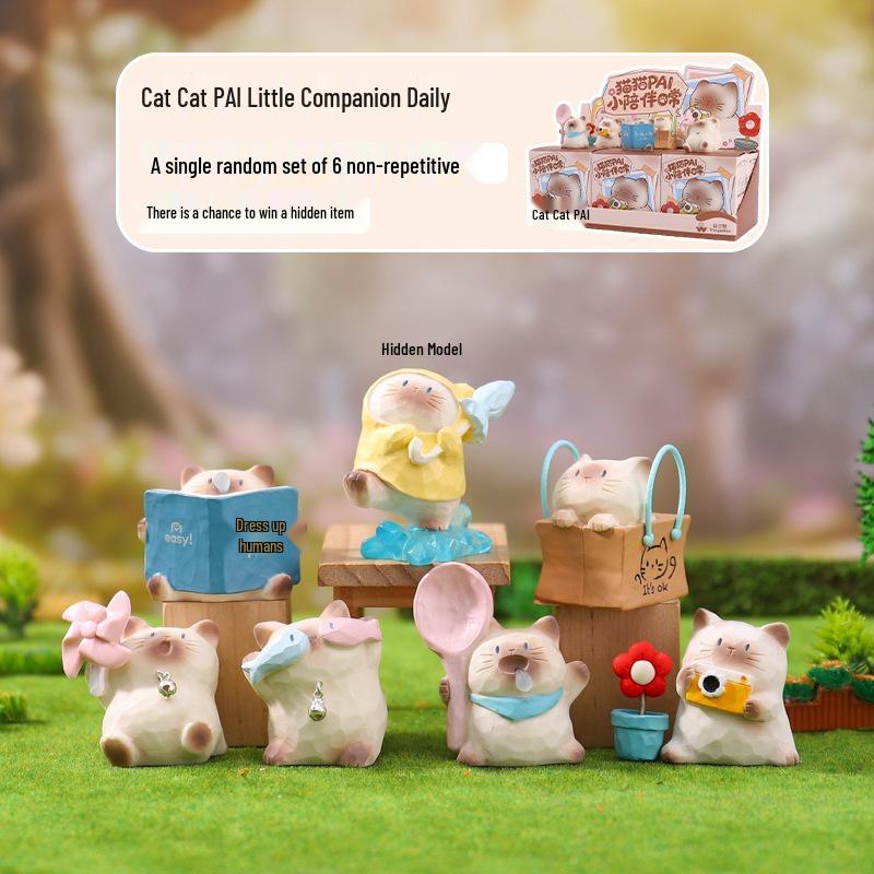Sheng Zhi Cute Cat Blind Box Ornament: Exquisite Daily Desktop Figurine