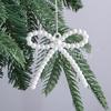 30-Piece Pearl Bow Christmas Hanging Ornaments for DIY Decoration