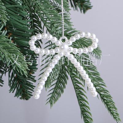 30-Piece Pearl Bow Christmas Hanging Ornaments for DIY Decoration