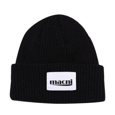 Macni HEAVY KNIT BEANIE_BLACK