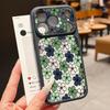 Cartoon Flowers Print Case For iPhone 17 Pro Max For iPhone 16 15 14 13 Pro Max Luxury Hybrid TPU+PC Clear Back Hard Cover