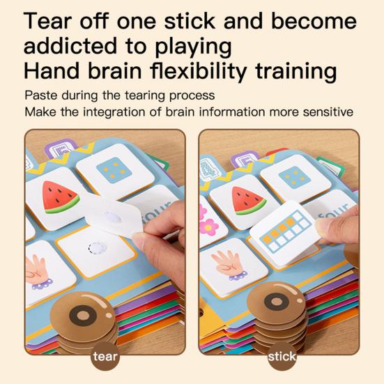 Kids Color Sorting Quiet Book Preschool Learning Number Color Cognition Activities Busy Book Fine Motor Skills Educational Toddlers Sticky Booklet