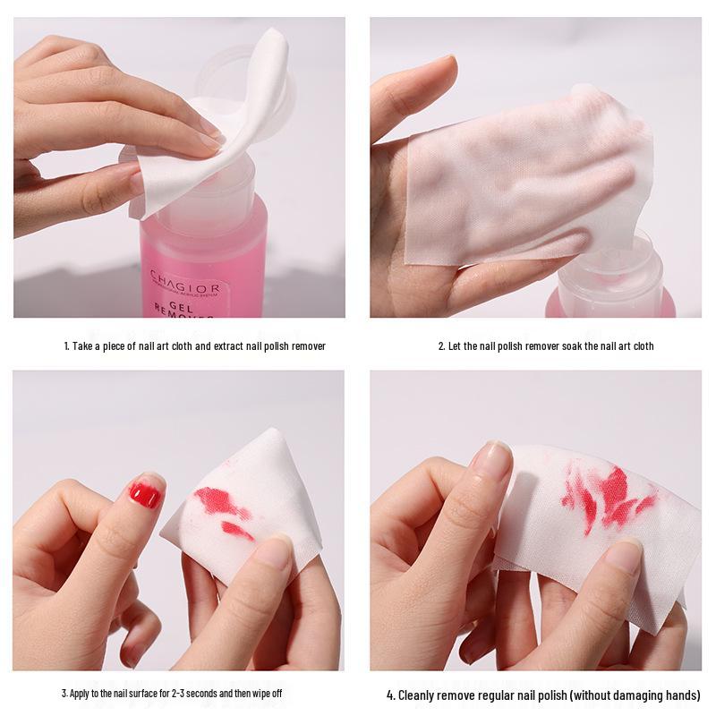 Lint-Free Nail Polish Remover Wipes - 400 Pcs, Gentle Cotton Pads for Gel Polish Removal Without Dust or Damage