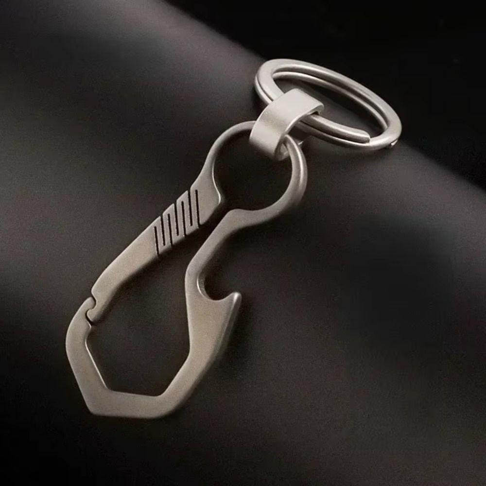 Lightweight Bottle Opener Keychain Titanium Zinc Zinc Alloy Men's Outdoor Keyring Car Key Chain  Car Key