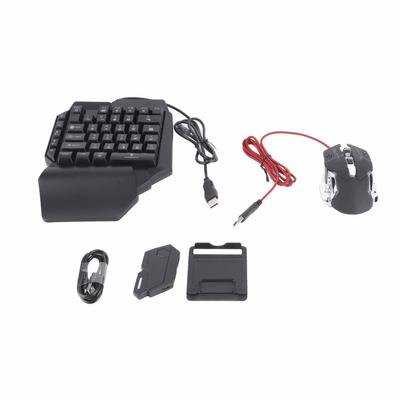 Portable Mini Gaming Keypad Mouse USB RGB Wrist Rest Half Hand 35Keys Keypad Mouse with Converter