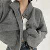 Korean Version Autumn and Winter New Item Stand Collar Niche Short Style Lazy Style Loose Casual Woolen Coat for Women