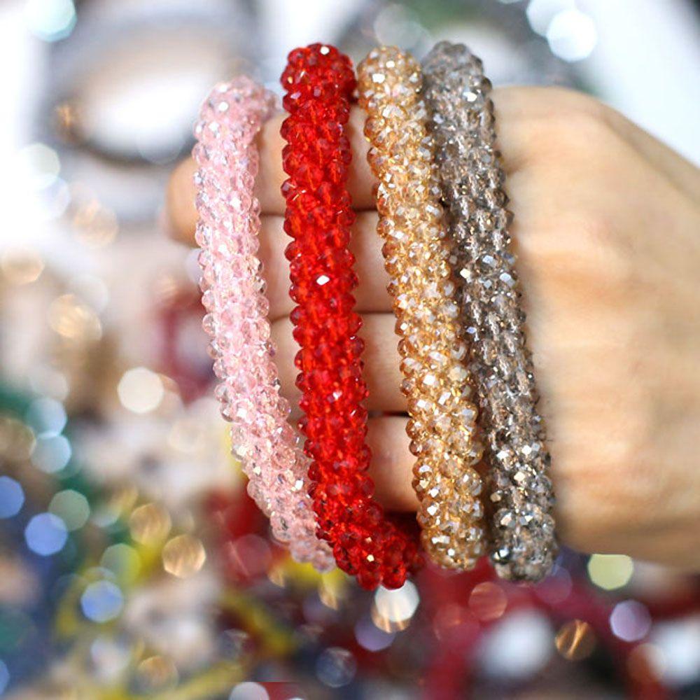 Accessories Sweet Student Ladies for Women Crystal Hair Rope Hair Ties Ponytail Holder Rubber Band