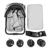 Foldable Pet Stroller Breathable Mesh with 2 Way Zipper Canopy Detachable Food Tray Cup Holder Travel Cat Dog Stroller for Medium Large Dogs Grey