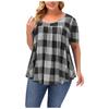 Fashion Plus Size Women's Casual Loose Short-sleeved Round Neck Printed T-shirt