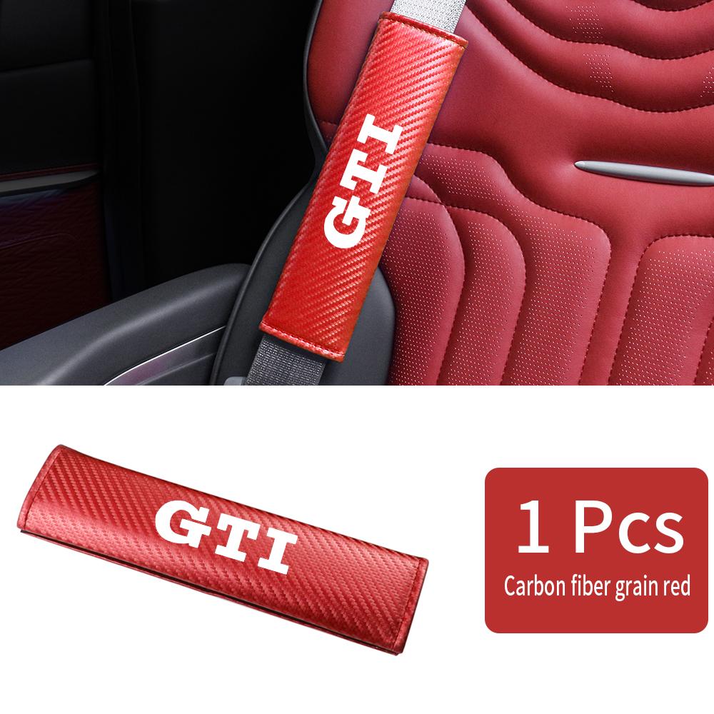 2026 Hot Sticker Car Seatbelt Shoulder Protector Cover Carbon Fiber Safety Belt Shoulder Cover Padding Pad For VW Volkswagen GTI