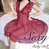 Sexy Babydoll Large Nightwear for Women Wine [ADOSSY] Lingerie, Size, Innerwear, Underwear, (XXXL, Red)