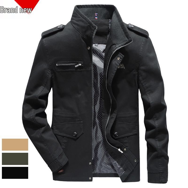 Męska młodzieżowa kurtka casualowa do połowy długości ze stójką na jesień/zimę