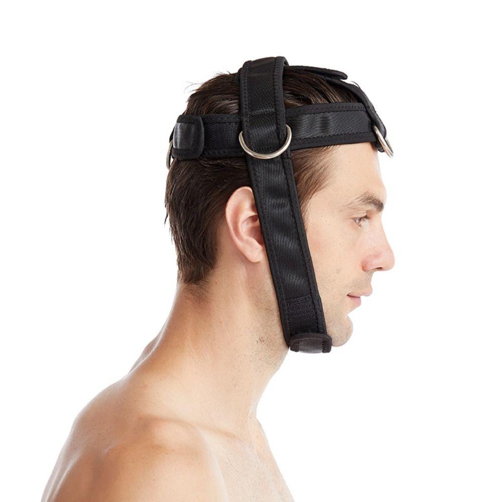 

Cervical Stretch Head Training Harness Adjustable Upper Trapezius Training Strap Neck чёрный/красный