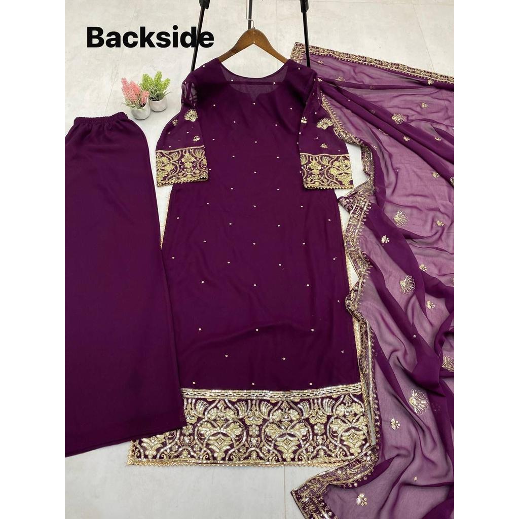 Pakisatni Bollywood Ethnic Salwar Kameez Desigenr Wedding Wear Palazzo Suit