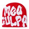 Warm y2k Beanies Hats Knitted Slouchy Cap MEA Culpa Beanies Hat with Rhinestone  for Women Men