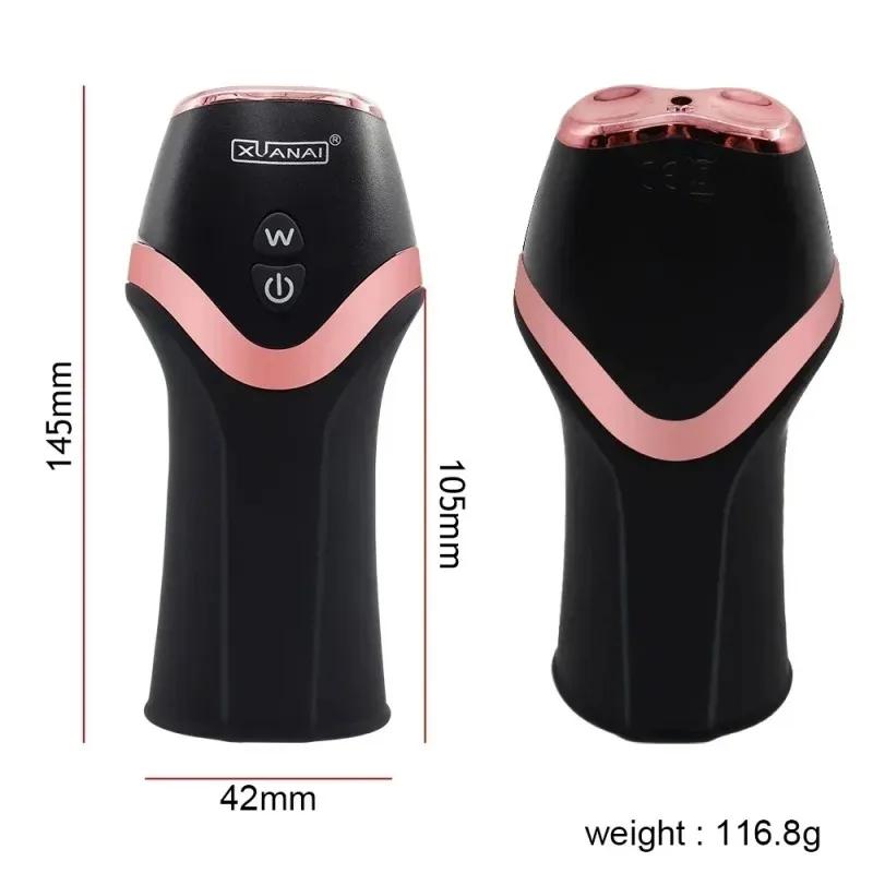 Fully Automatic Masturbation Toy 10 Mode Vacuum Suction Vibration Male Masturbator Turtle Head Trainer Male Adult Sex Toy