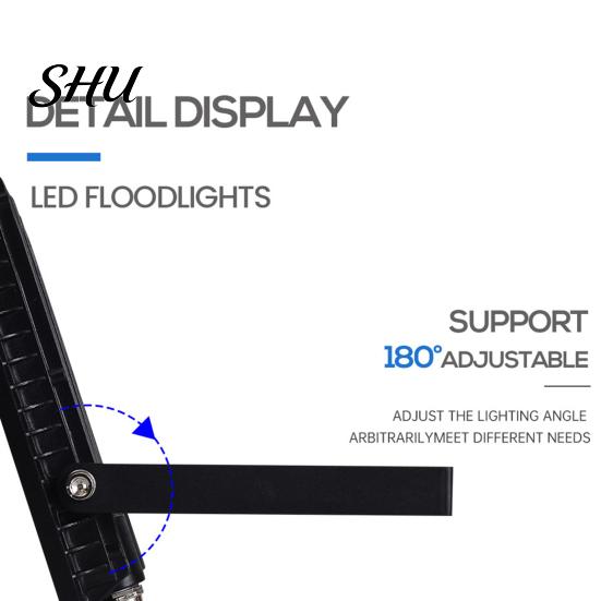 Floodlight LED IP66 Waterproof Super Bright Energy-saving Good Heat Dissipation Outdoor with Bracket Garden Safety Lighting Supplies