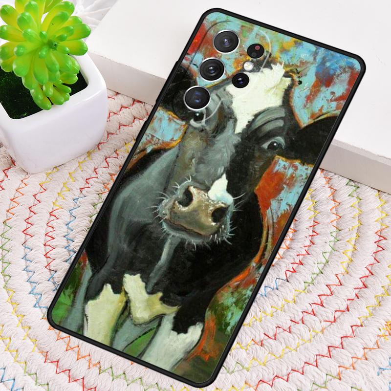 Animal cattle cow watercolor painting Phone Case for Samsung Galaxy note 10 pro S26 Ultra S23 S24 FE S25 S21 S22 PLUS Cove