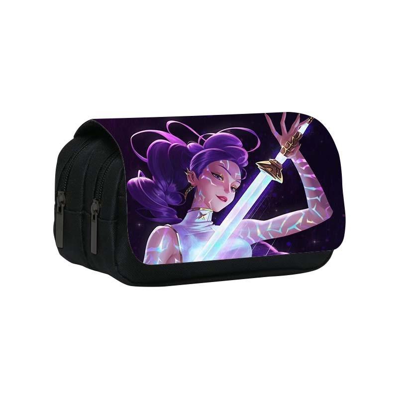 Kpop Demon Hunters Pattern Pencil Organizer With Durable Polyester Material For Students
