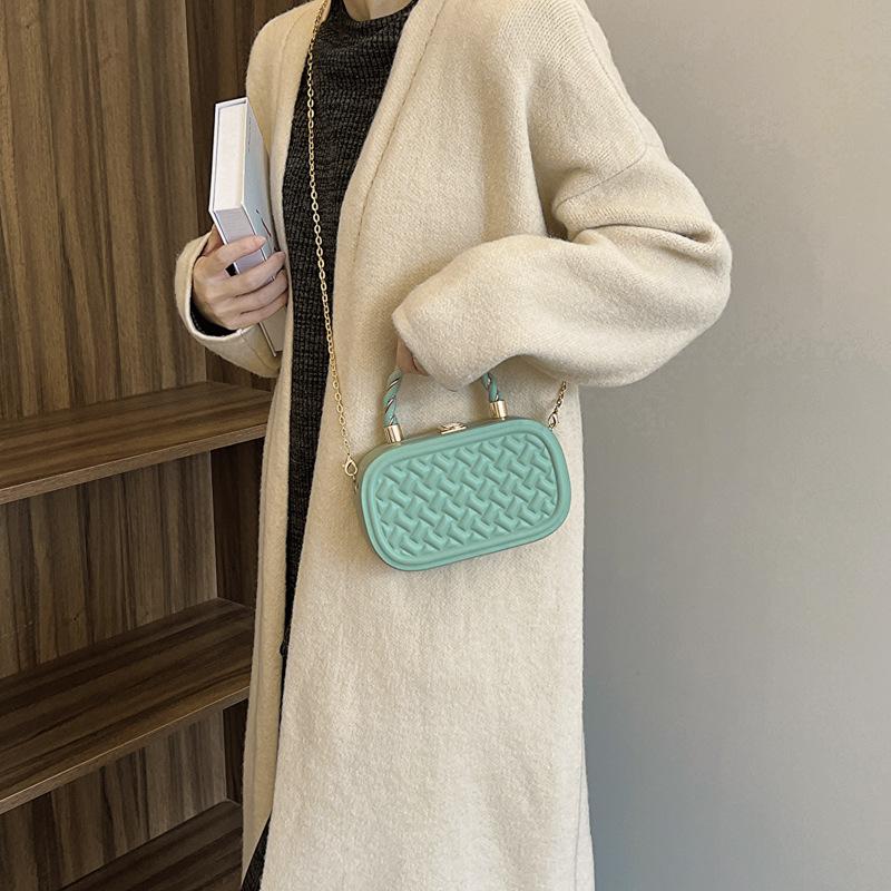 Korean Version of the New Wavy Box Bag, Cosmetic Bag, Styling Small Bag, Women's Bag, Crossbody Shoulder Bag, Handbag.