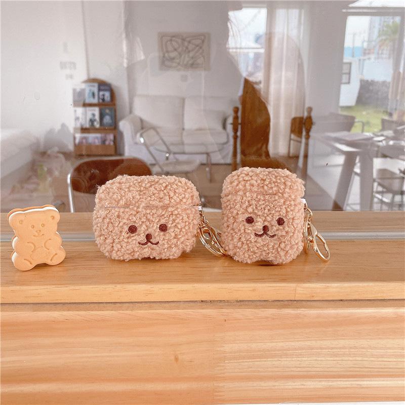Plush embroidered dog apple AirPods pro2/3 generation bluetooth wireless headset case cute simple application