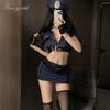 Xian Yi Sexy Lingerie Pure Lust Wind Policewoman Uniform Seduction Halloween Sexy SM Cosplay Set 463