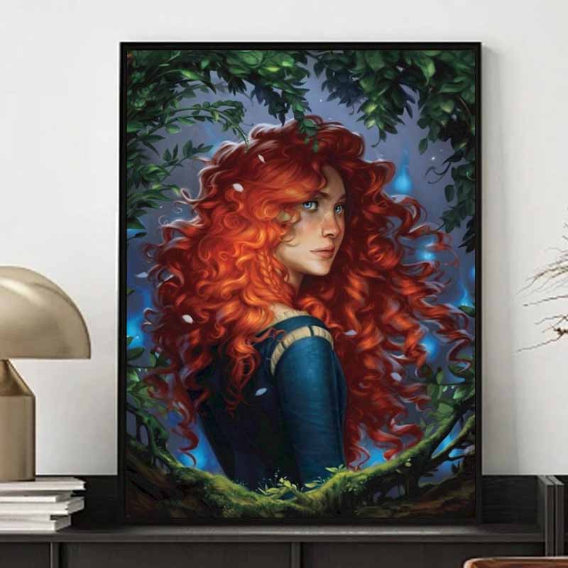 Disney Diamond Painting 5D Brave Princess Merida Cartoon Movie Cross Stitch Embroidery Handmade Gift Home Decor