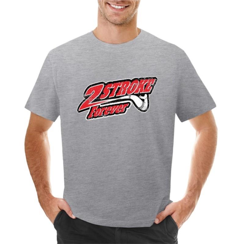 2 Stroke Forever Motocross Enduro Dirtbike T-Shirt sweat shirt mens t shirts pack man t-shirt cotton crew neck tshirt S