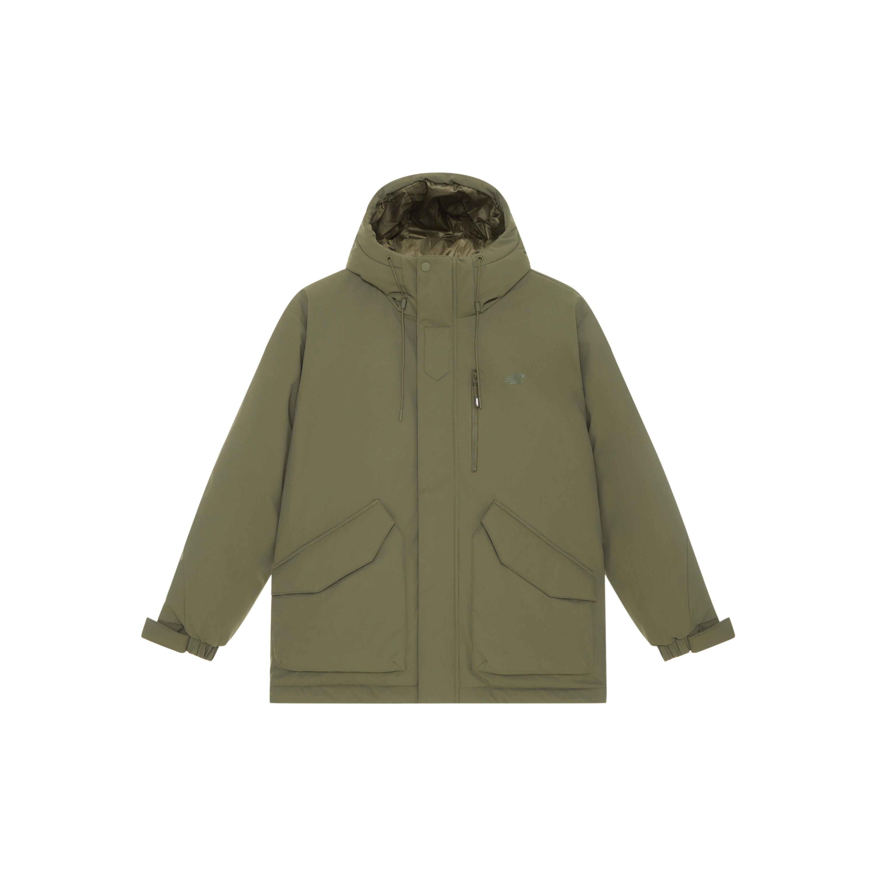 New Balance Спортивная коллекция Parka Пуховик Мужской Армейский зеленый AMJ44312-DRC S