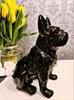Ceramiczny Pies Buldog Czarny H32 Figura