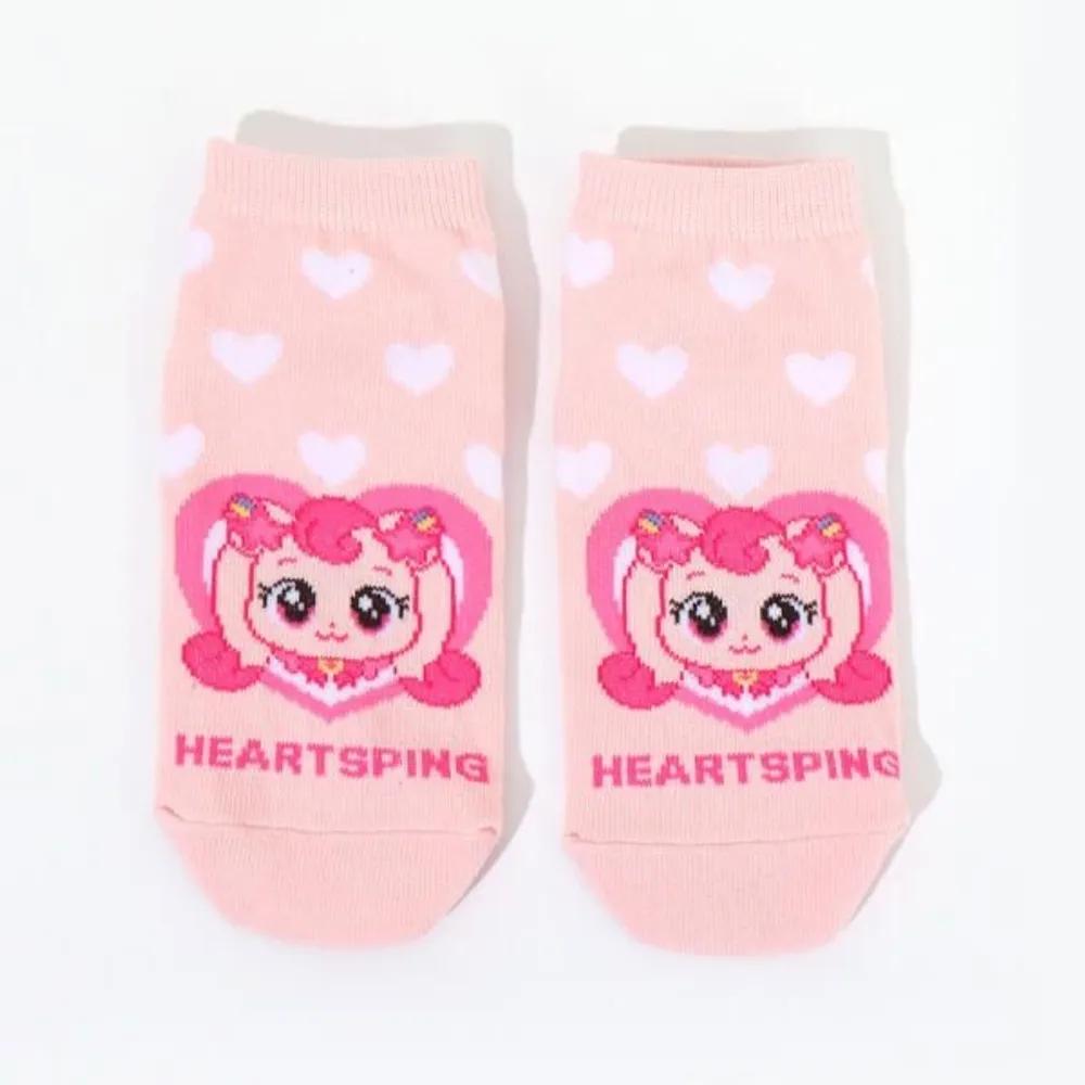 Premier Farm Catch Teenieping Hachuping Heart Dot Kids Short Ankle Pair Pink/No. 4