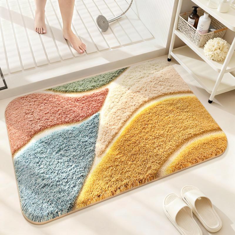 

Super Water Absorbent Bathroom Floor Mat Anti-slip Bathroom Mat Bath Mat Long Hair Floor Mat Bedroom Door Mat Home Decoration 40cmx60cm