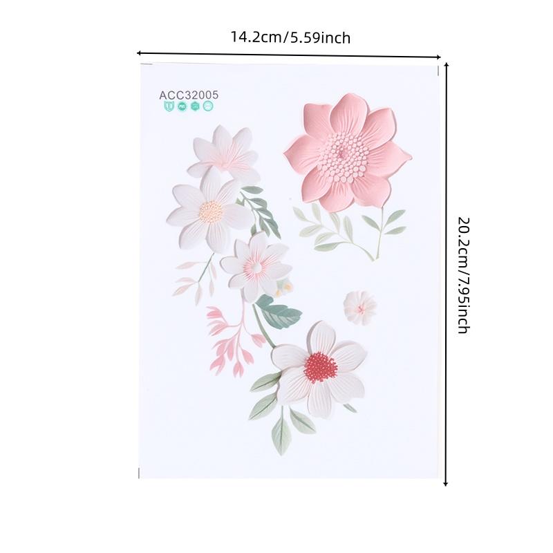 Schalteraufkleber Abnehmbarer PVC Wasserdichter Aufkleber Für Schlafzimmer Badezimmer Wohnzimmer Schöne Blumen Heimdekorationsaufkleber