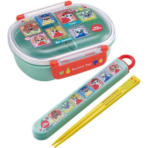 Skater Paw Patrol Fruit Chopsticks and Chopstick Case Set, 16.5cm, for Children, Antibacterial, Made in Japan (ABS2AMAG-A)