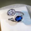 Refers To The Inlaid Pure Body Cut Brilliant Blue Ring