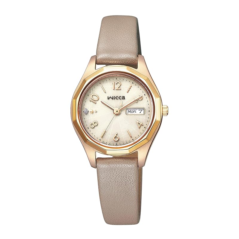

[Citizen] watch wicca wicca solar tech waterproof Popularity leather belt white day & date KH3-525-90 ladies beige