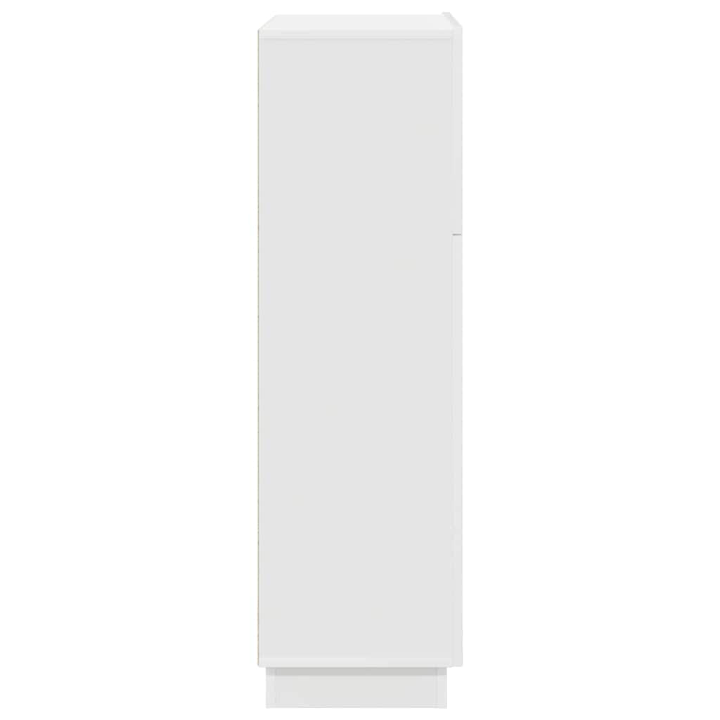 White Desk with Door 71.5 X 31.5 X 106.5 Cm Particleboard