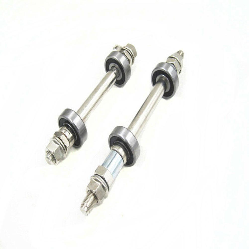 14CM 18CM Bicycle Wheel Hub Axle Front Rear 6000/6200 Bearing Solid Shaft Bicycle Axle Lever Bike Repair Tool Accessories