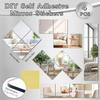 4 Pack Shatterproof Acrylic Mirrors Tiles Self Adhesive Wall Mirror Stickers Unbreakable Plastic Full Length Mirror Sheets Decors for Home Bathroom