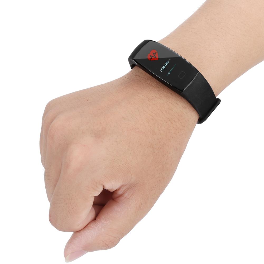 Fitness Smart Bracelet Sports Heart Rate Blood Pressure Tracking Monitor Healthy Care Black
