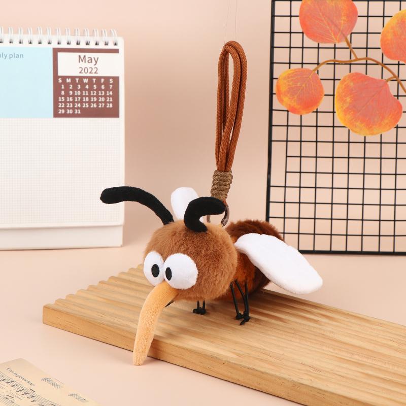 1Pcs Funny Mosquito Plush Doll ,Creative Mosquito Bag Pendant Charm, Novelty Weird Plush Toy For Backpack Decor Gift For Friends